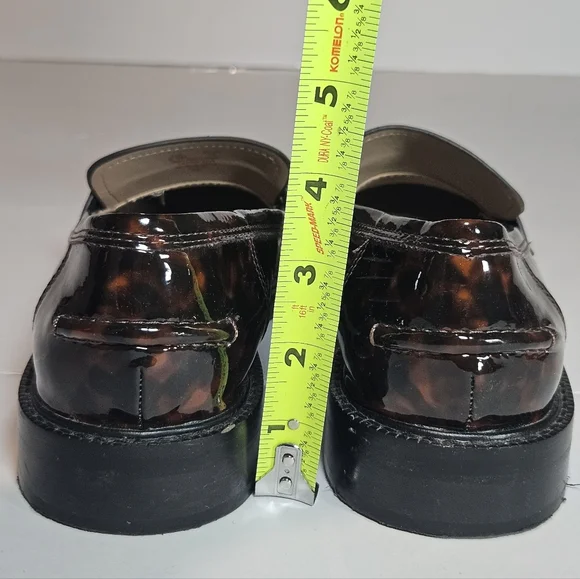 Sam Edelman Colin Preppy Penny Loafers Womens Sz 8.5 Tortoiseshell-Print Career - Picture 11 of 12
